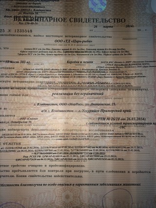 Небезопасные морепродукты обнаружены в уссурийском кафе «Сказка»