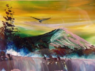 Художник, рисующий пальцами
