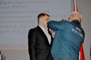 Награды МЧС России удостоен глава администрации УГО Евгений Корж