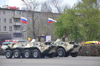 В Уссурийске прошёл военный Парад Победы